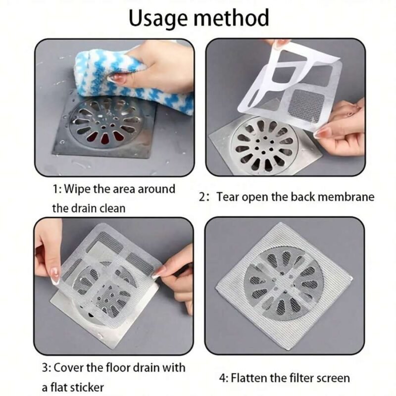 (pack Of 10) Multifunctional Net Sticker Drainer Net For Bathroom - Kitchen Etc | Window Screen Repair Patches For Door Window - Image 14
