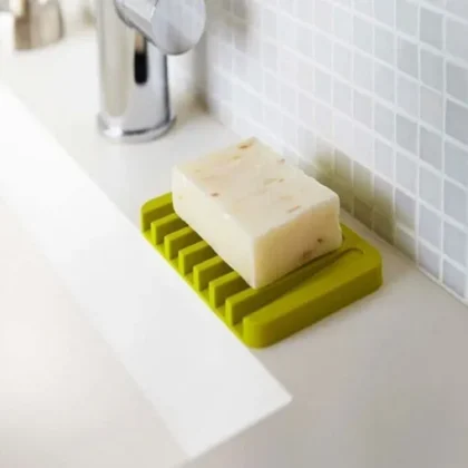 Silicone soap dish Drainer Tray (Green)