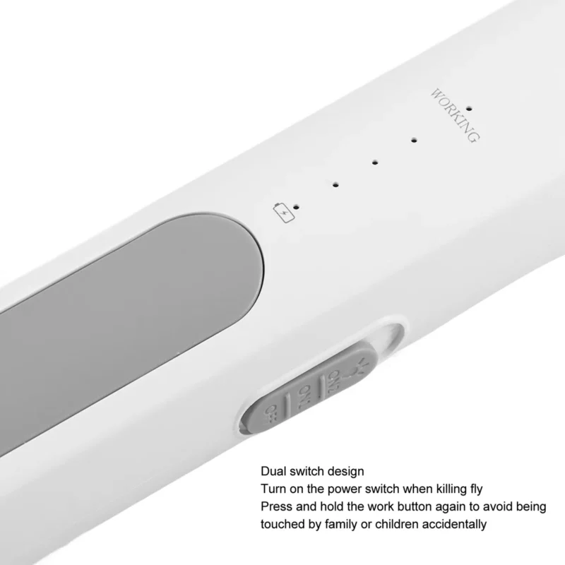 Rechargeable Electric Mosquito Killer Racket 2 In 1 LED Flash Light  (Random Color) - Image 2