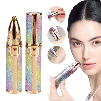Blawless 2 In 1 Eyebrow Trimmer | 2 In 1 Hair Remover Chargeable , Multi Attractive Color With Usb Charging Cable And Cleaning Brush