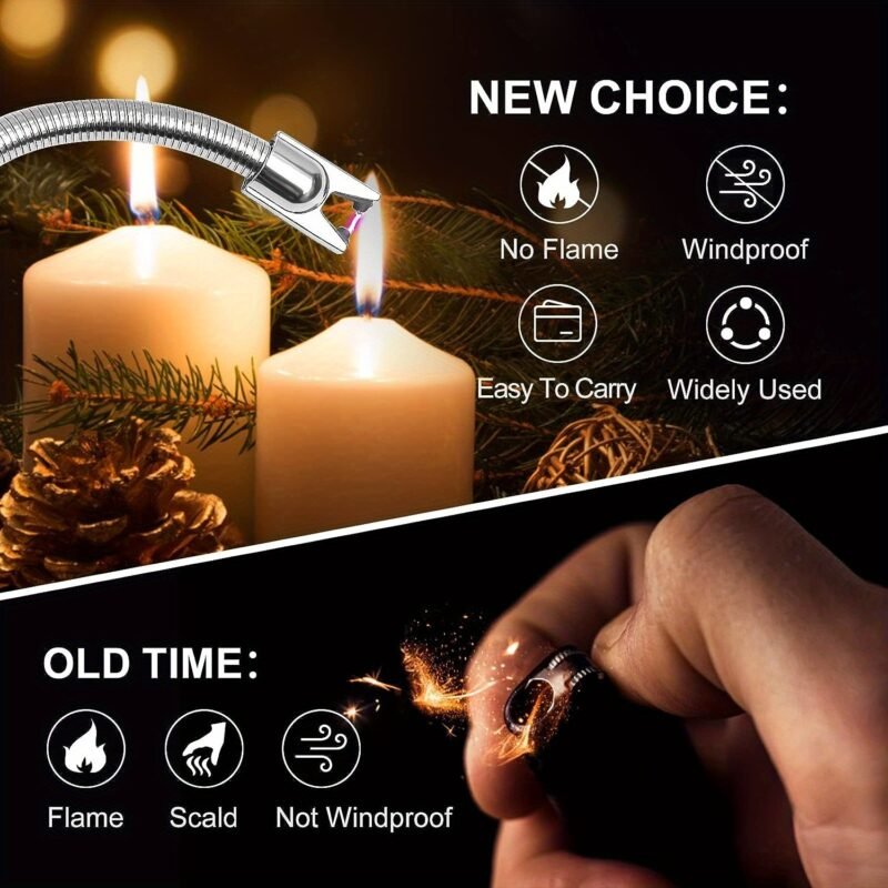 Arc Lighter With Usb Charging | Flameless Windproof | Led Battery Display | Safety Switch | Rotate 360 Degrees - Image 6