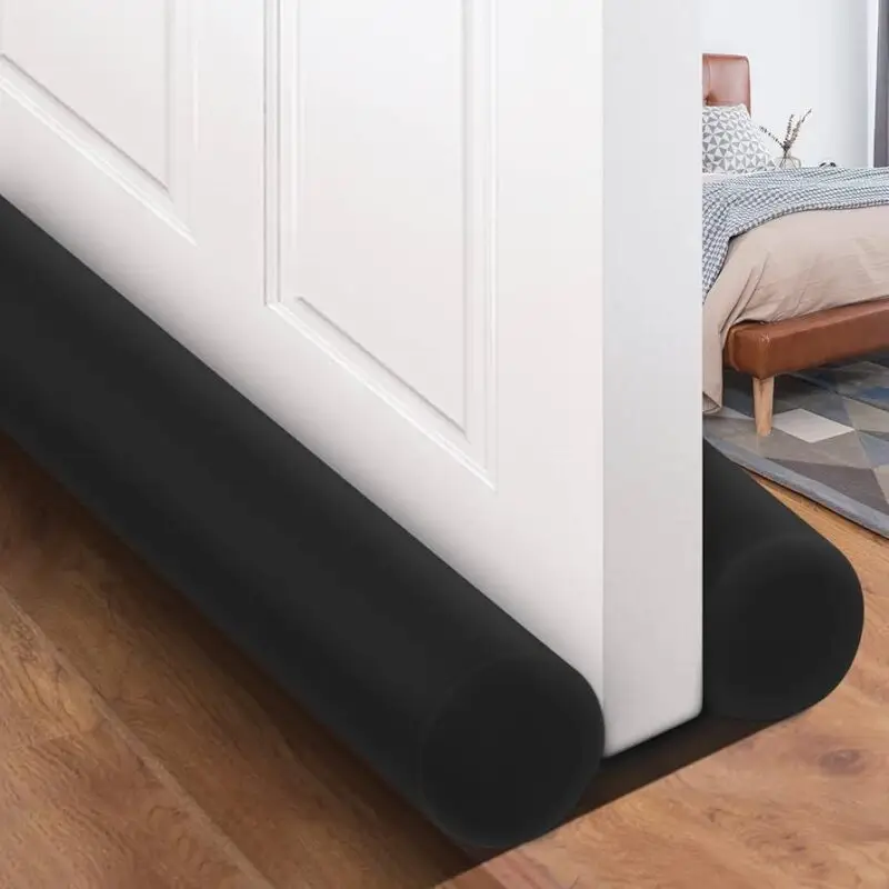 Two-sided Door Draft Stopper (pack Of 4) Window Breeze Blocker Adjustable Door Sweeps, Dark Brown (38 Inches) - Image 2