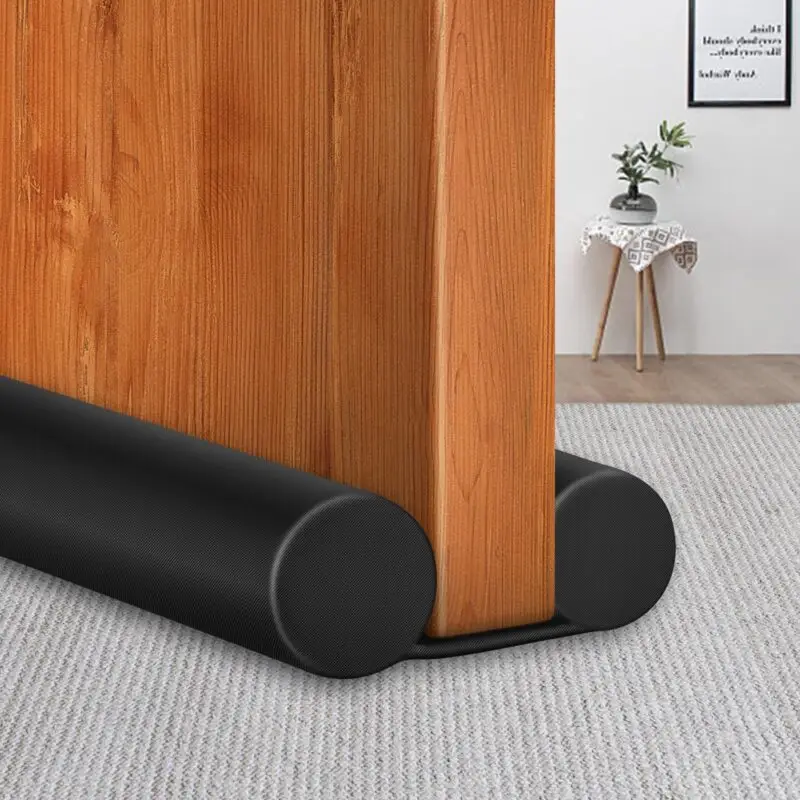 Two-sided Door Draft Stopper (pack Of 4) Window Breeze Blocker Adjustable Door Sweeps, Dark Brown (38 Inches)